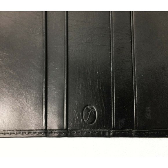 4 x 6 Flat Vintage Filofax Calf Leather Slim Card Case Wallet Black - Picture 6 of 7